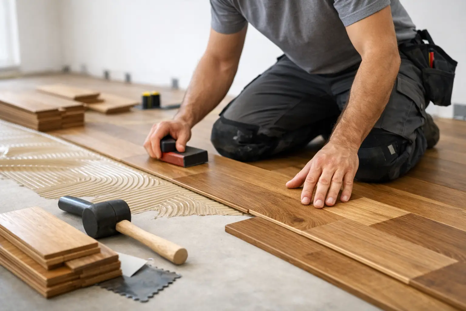 Instalación profesional de parquet bien hecha