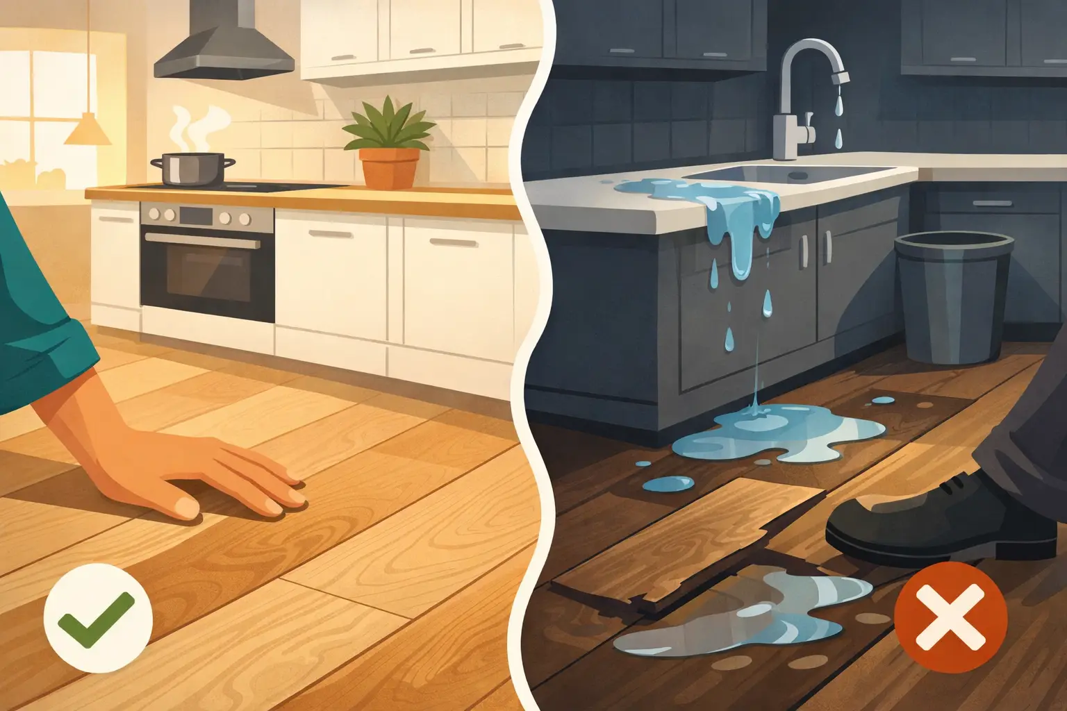 Suelos laminados para cocinas: ¿sí o no?