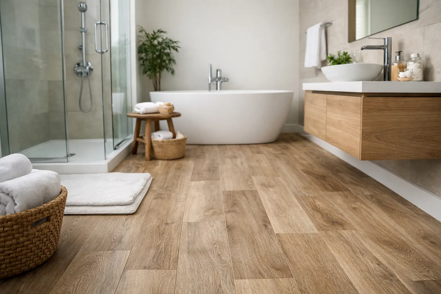 Suelos vinílicos para baño: qué elegir